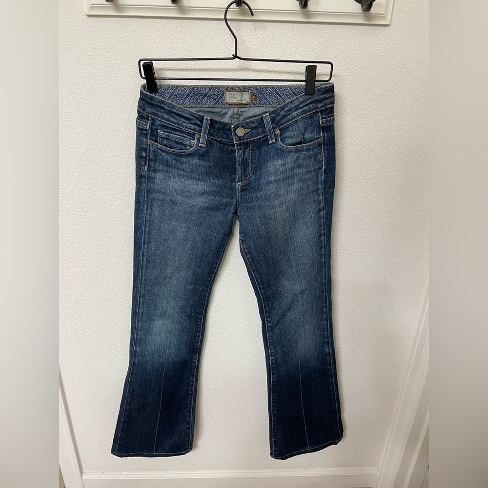PAIGE Women’s Medium-Dark Blue Bootcut Jeans